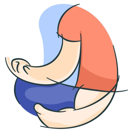 Ilustración de persona en estado de relajación y tranquilidad